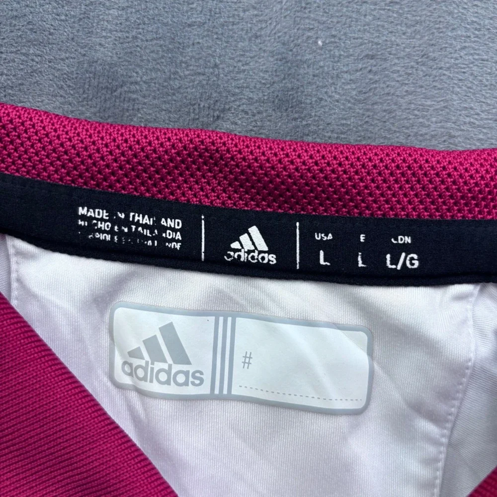 Adidas Indiana University Hoosiers Polo Shirt Mens Large White Red Climalite IU